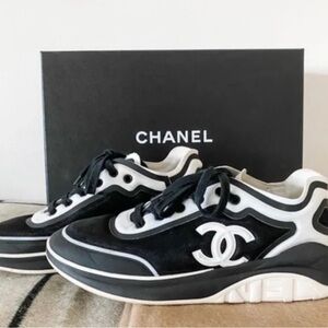 CHANEL Monochrome Athletic Shoes